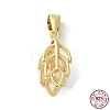 Rack Plating 925 Sterling Silver Ice Pick Pinch Bails STER-NH0001-19G-1