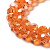 Electroplate Transparent Glass Beads Strands EGLA-A035-T8mm-A05-3