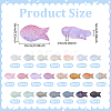 110Pcs 22 Colors Transparent Glass Beads GLAA-ME0001-35-2