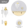 CHGCRAFT 10Pcs Glass Perfume Bottle Pendants FIND-CA0007-57-2