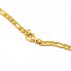 304 Stainless Steel Figaro Chain Necklace Making X-STAS-A028-N023G-3