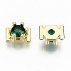 Brass Micro Pave Cubic Zirconia Cabochons KK-S061-48G-C-NR-2
