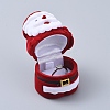 Father Christmas Shape Velvet Jewelry Boxes VBOX-L002-H01-4