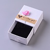Cardboard Jewelry Ring Box CON-WH0068-74C-06-2