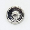 Platinum Eco-Friendly Zinc Alloy Grade A Rhinestone Flat Round Jewelry Snap Buttons X-SNAP-M043-M-FF-3
