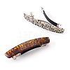 2Pcs 2 Colors Cellulose Acetate and Iron Hair Barrettes for Women Girl PHAR-TADJ0001-01B-2