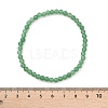 Natural Green Aventurine Beaded Stretch Bracelets BJEW-D446-A-34-6