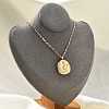 304 Stainless Steel Constellation Pendant Necklaces NJEW-K392-01G-11-1
