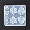 Christmas Tree & Snowflake & Heart & Star Silicone Pendant Molds DIY-E055-21-4