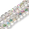 Transparent Electroplate Glass Beads Strands GLAA-Q099-C01-06-1