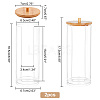 Transparent Acrylic Cotton Ball Swab Storage Canister MRMJ-WH0086-07-2