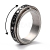 Non-Tarnish 203 Stainless Steel Rotating Spinner Fidget Band Rings for Anxiety Stress Relief LS-RJEW-G118-09P-2