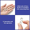 2Pcs 2 Styles 316 Surgical Stainless Steel Lobster Claw Clasps FIND-CJ0011-12-3