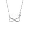 Infinity Brass Micro Pave Clear Cubic Zirconia Pendant Necklaces for Women FS-WGC2BAC-01-3