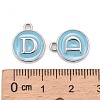 Platinum Plated Alloy Enamel Charms ENAM-S118-04D-P-3