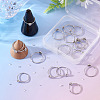 18Pcs 304 Stainless Steel Finger Ring Rhinestone Settings STAS-TA0005-86P-6
