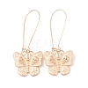 Enamel Butterfly with Skull Hoop Earrings EJEW-WH0017-43KCG-A-1