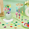240Pcs 12 Colors Autumn Theme Transparent Frosted Acrylic Pendants MACR-PH0002-14-4