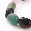 Natural Green Aventurine & Rose Quartz & Amethyst & Tiger Eye Beads Stretch Bracelets BJEW-JB05877-2