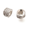 925 Sterling Silver Micro Pave Clear Cubic Zirconia Beads STER-B006-10B-P-1