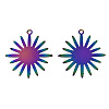 Ion Plating(IP) 201 Stainless Steel Filigree Pendants X-STAS-S118-005-1