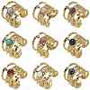Natural & Synthetic Gemstone Finger Rings RJEW-U027-03G-1