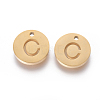 Ion Plating(IP) 304 Stainless Steel Charms STAS-I120-10C-G-1