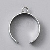Stainless Steel Open Cuff Finger Ring Components STAS-WH0029-40A-P-2