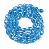 Transparent Electroplate Glass Beads Strands EGLA-N013-T6mm-B17-2