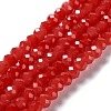 Baking Paint Imitation Jade Glass Bead Strands DGLA-A034-J8MM-A32-1