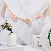 Wooden Banners with Flower Tassels Pendant Hanging Bunting FIND-WH20019-93A-4