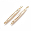 Brass Micro Pave Cubic Zirconia Pendants KK-T038-350G-2