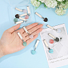 12Pcs 6 Styles Heart Natural & Synthetic Gemstone Shoe Charms HJEW-CA00019-3