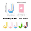 20Pcs UV Plating Opaque Acrylic European Beads OACR-TADJ0001-16J-3
