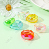 6Pcs 6 Colors Resin Finger Rings for Women FS-WGBD8BE-05-3