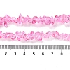 Spray Painted Transparent Glass Beads Strands GLAA-P060-01A-09-4