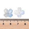 Two Tone Transparent Glass Bead Caps GLAA-Z020-02-4