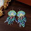 Bohemian Style Glass Seed Beads Dangle Earrings FS-WG15E1C-02-1