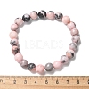 Natural Zebra Jasper Bead Stretch Bracelets X-BJEW-K212-B-035-5