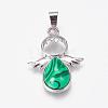 Synthetic Malachite Pendants G-G651-A03-2