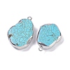 Synthetic Turquoise Pendants KK-F868-32P-01-2