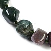 Natural Indian Agate Nuggets Beaded Necklaces for Women Men NJEW-K388-01T-2