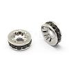 Brass Micro Pave Grade AAA Cubic Zirconia Bead Spacers ZIRC-G100-8mm-61P-NR-1