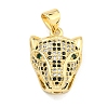 Brass Micro Pave Cubic Zirconia Pendants KK-K354-13H-G-1