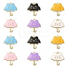 30Pcs 6 Colors Alloy Enamel Pendants ENAM-CJ0002-65-1