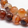 Natural Striped Agate/Banded Agate Bead Strands G-K166-13-10mm-02-3