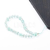 Frosted Round Spray Painted Glass Beaded Mobile Straps HJEW-JM00467-02-5