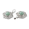Natural Green Aventurine Pendants G-P498-02P-03-3
