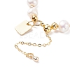 Natural Pearl Beaded Bracelet with Word Good Luck Brass Charm for Women BJEW-JB08165-02-6