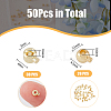 50Pcs 2 Style Brass Crimp Beads KK-HY0002-84-2